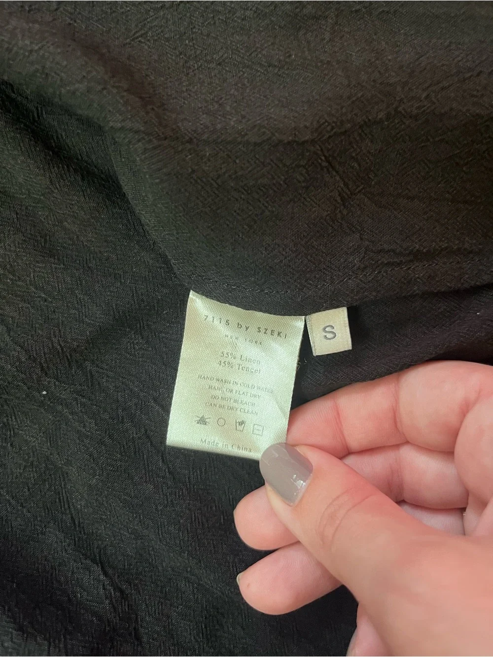 7115 by Szeki Black Signature Maxi Shirtdress + Reversible Black Dress Size S